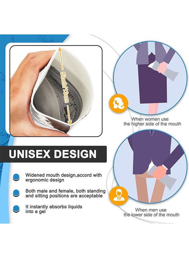 HY Disposable Emergency Urinal Bag,12 Pack Portable Camping Pee Bags,Travel Pee Bags,Traffic Jam Emergency Portable Urine Bag, Vomit Bags,for Men Women Kids Children Patient  - Image 4