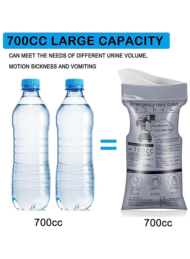 HY Disposable Emergency Urinal Bag,12 Pack Portable Camping Pee Bags,Travel Pee Bags,Traffic Jam Emergency Portable Urine Bag, Vomit Bags,for Men Women Kids Children Patient  - Image 2