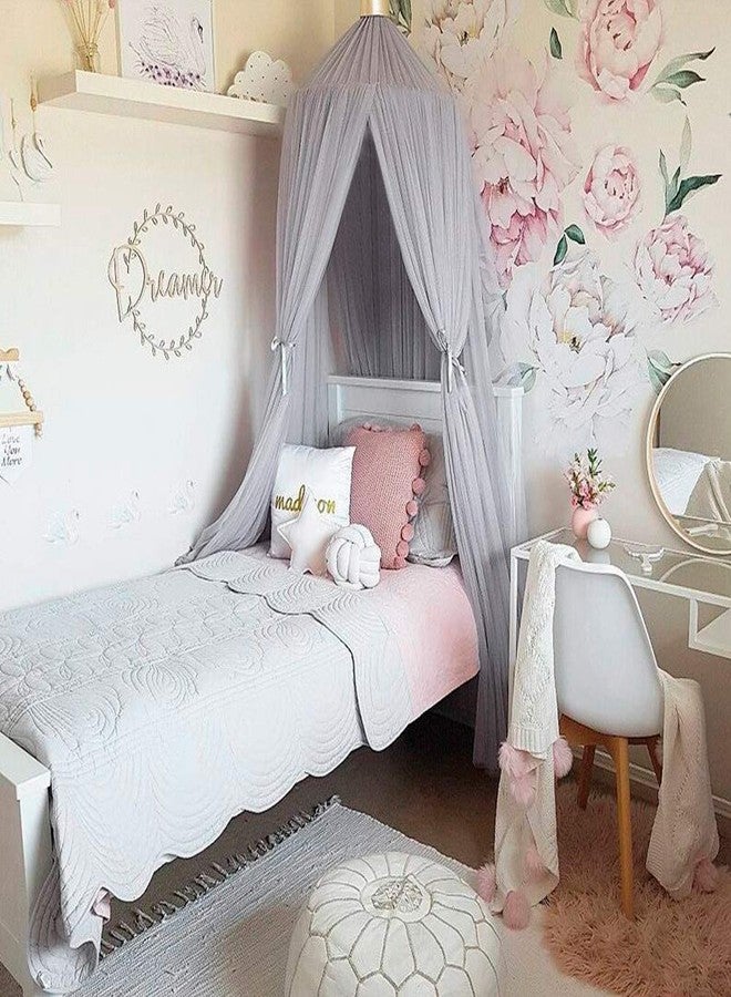 WGFOIP Baby Net, Elegant Dome Netting Bed Tent Bed Curtains for Children's Bed Decoration (Gray) - Image 4