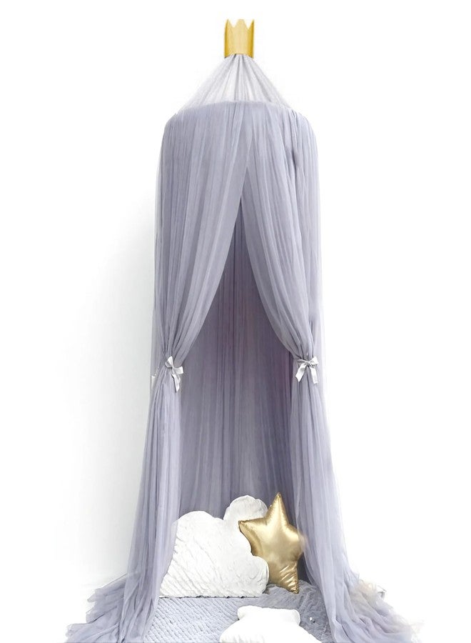 WGFOIP Baby Net, Elegant Dome Netting Bed Tent Bed Curtains for Children's Bed Decoration (Gray) - Image 1
