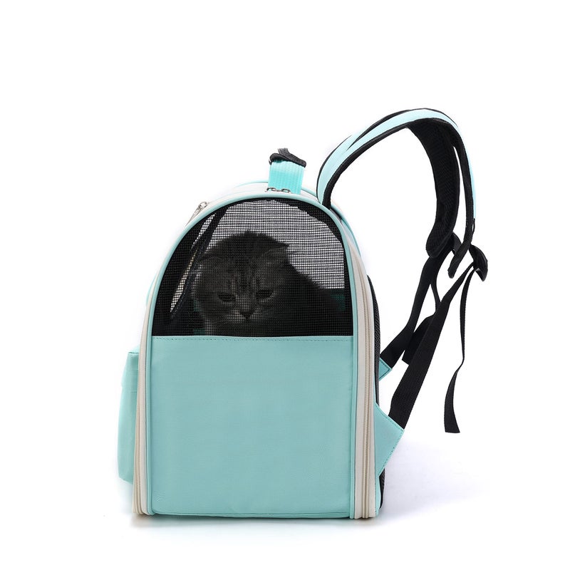Pet Cute Foldable Capsule Backpack For Small Medium Cats Puppies Dogs Transparent Breathable Heat Resistant Carry Bag For Travel Hiking Camping Pink - Image 3