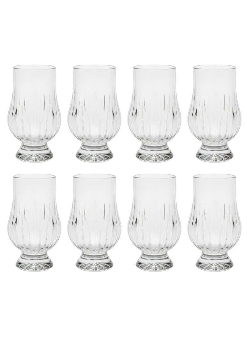 AL-GANNAS 8-Piece Crystal Glass Juice Cup Set with Base | Premium Elegant Drinkware for Water & Beverages - Image 1