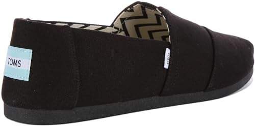 TOMS Men's Alpargata Loafer Flat, Black/Black Recycled Cotton Canvas, 10 - Image 4