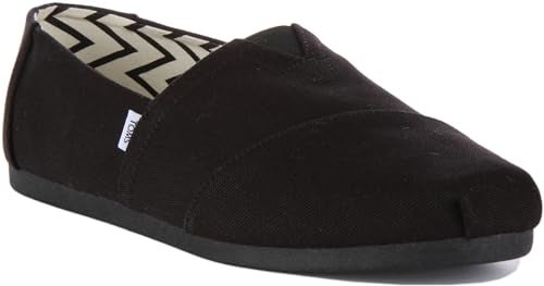 TOMS Men's Alpargata Loafer Flat, Black/Black Recycled Cotton Canvas, 10 - Image 2
