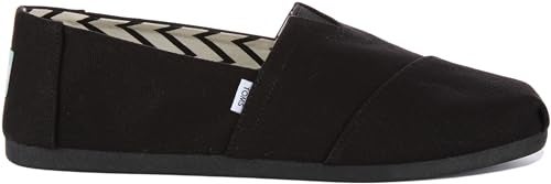 TOMS Men's Alpargata Loafer Flat, Black/Black Recycled Cotton Canvas, 10 - Image 3