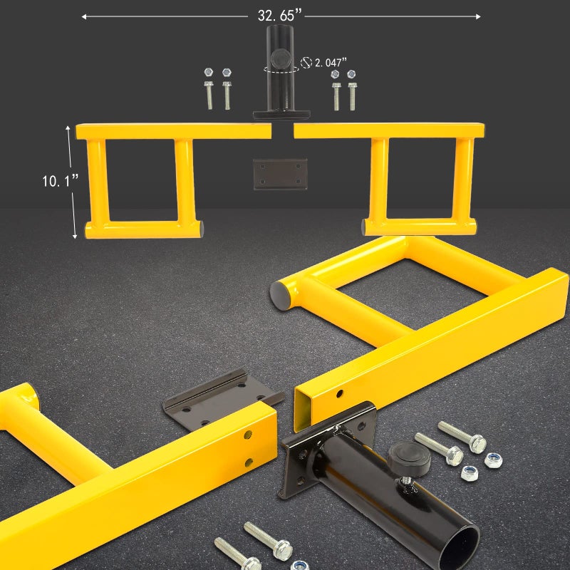 ZUKAM Viking Press Landmine Handle T-Bar Row Attachment for 2-Inch Olympic Barbell (Yellow) - Image 4