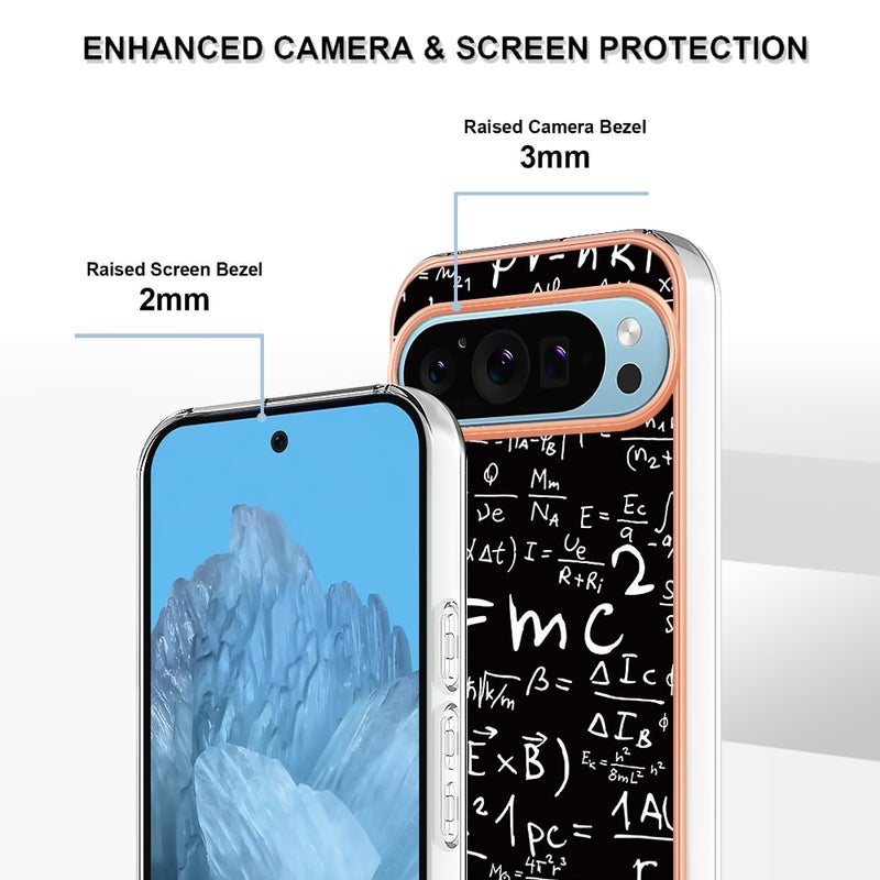 HuHa Protective Cover For Google Pixel 9 Pro XL Electroplating Dual-side IMD Phone Case(Equation) - Image 5