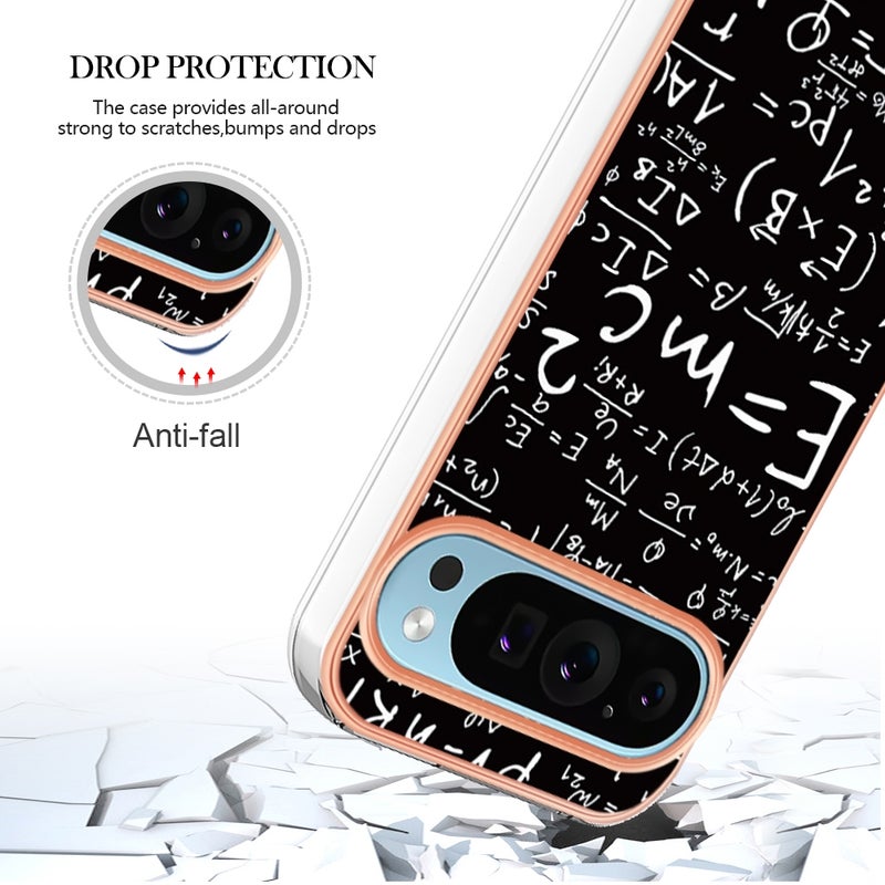 HuHa Protective Cover For Google Pixel 9 Pro XL Electroplating Dual-side IMD Phone Case(Equation) - Image 4