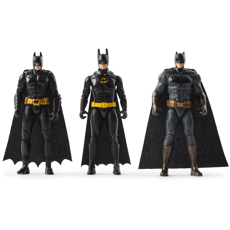 DC Comics, Batman 85th Special Edition Batman Action Figures 3-Pack, 4-inch, 85th Anniversary Collectible Kids Toys for Boys and Girls Ages 3 and Up - Image 1