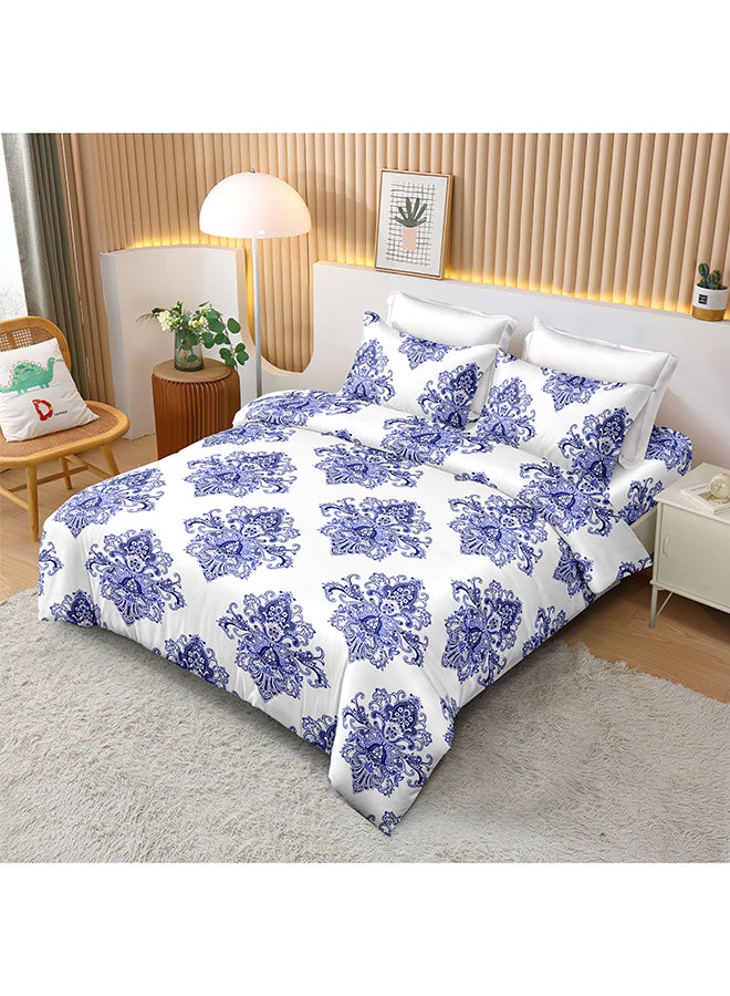 ايست من نون طقم غطاء لحاف من ٤ قطع | مصنوع من ألياف دقيقة ناعمة | ألوان متعددة | غطاء لحاف ١٦٠ × ٢٢٠ سم، ملاءة سرير ١٢٠ × ٢٠٠ سم مع جيب عميق ٣٠ سم، غطائي وسادة ٥٠ × ٧٥ سم | مناسب لمرتبة فردية - Image 2