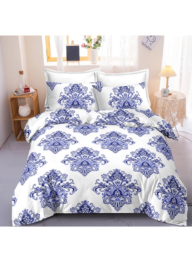 ايست من نون طقم غطاء لحاف من ٤ قطع | مصنوع من ألياف دقيقة ناعمة | ألوان متعددة | غطاء لحاف ١٦٠ × ٢٢٠ سم، ملاءة سرير ١٢٠ × ٢٠٠ سم مع جيب عميق ٣٠ سم، غطائي وسادة ٥٠ × ٧٥ سم | مناسب لمرتبة فردية - Image 1