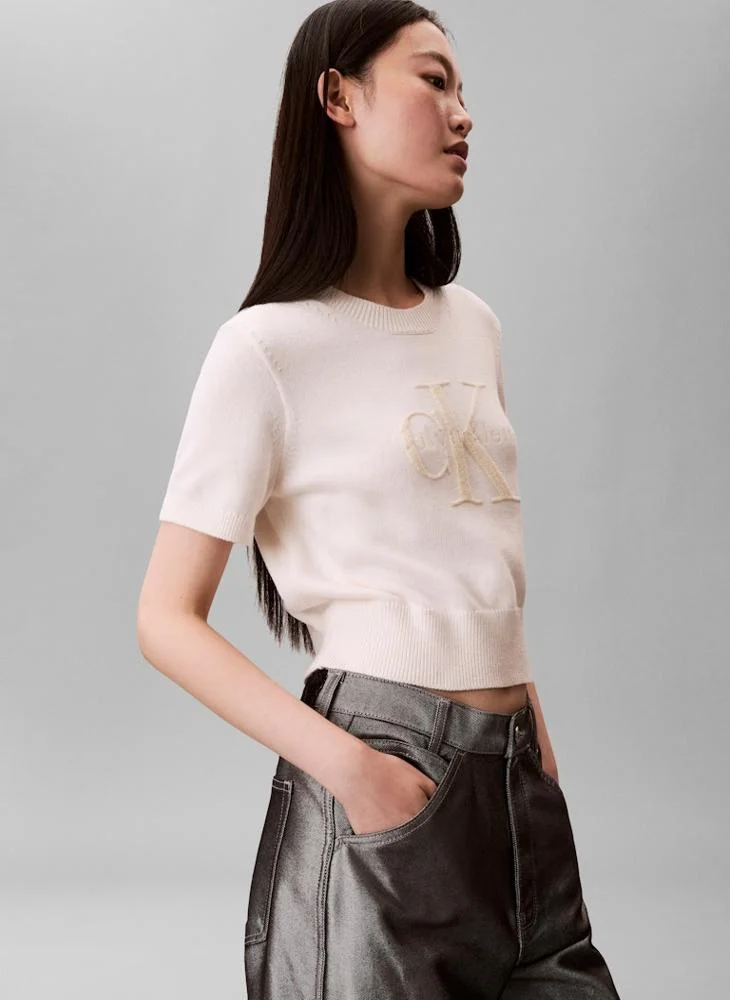 Calvin Klein Jeans  Graphic Pullover Sweater for Women | Best Price UAE