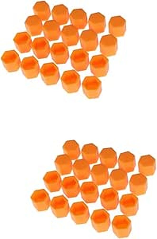 Orange Wheel Lug Nut Caps 40pcs Set For Car Decoration And Maintenance - Image 1