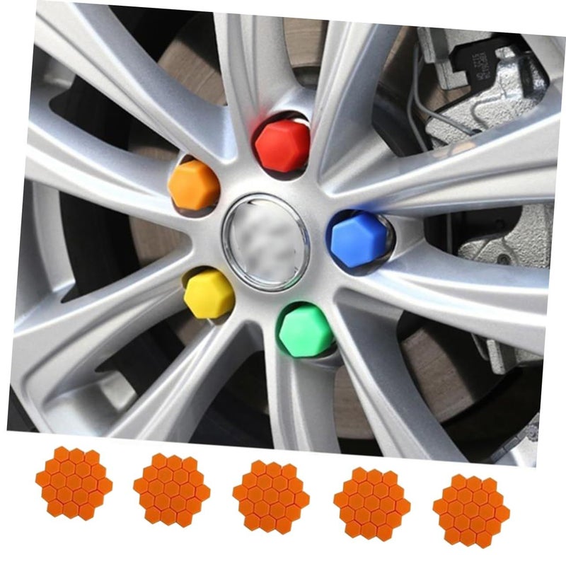 Orange Wheel Lug Nut Caps 40pcs Set For Car Decoration And Maintenance - Image 5