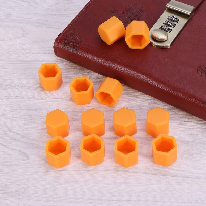 Orange Wheel Lug Nut Caps 40pcs Set For Car Decoration And Maintenance - Image 4