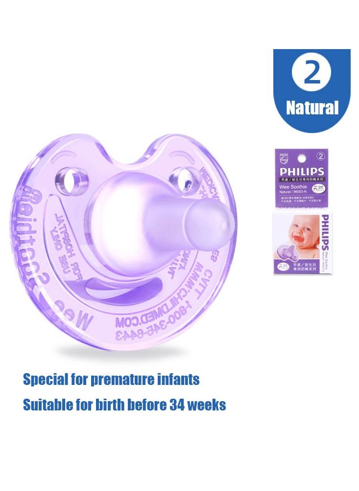 Philips Avent Soothie Pacifier Size 2, Premature baby - born before 34 weeks , 1-piece - Nature Purple