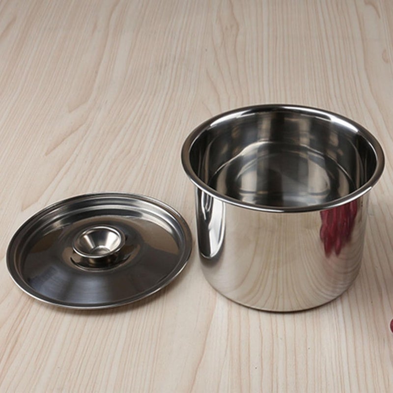 Stock Pot with Lid, High Temperature Proof Heavy Duty Stainless Steel Stockpot, Multifunctional Soup Pot for Seasoning Eggs Stews (22cm) - Image 3