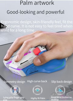 M MIAOYAN M MIAOYANG6 Wireless Bluetooth Wired Three Modes Connection Mouse Glow Daily Work Game Desktop Computer Notebook Mechanical Mouse  - Image 4