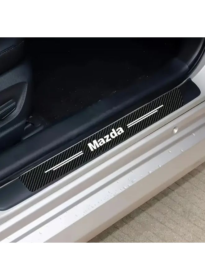 9 Pcs MAZDA Car Threshold Protection Stickers Anti Tread Interior Decorative Strips - Image 5