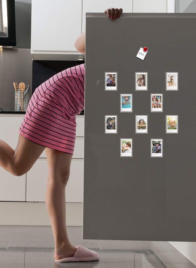 Bukela 5 Pcs Magnetic Fridge Frame,Magnetic Acrylic Picture Frame,Clear Frameless Display Frame for Cards Memos Refrigerator and Office Cabinet Locker (6*9cm) - Image 5