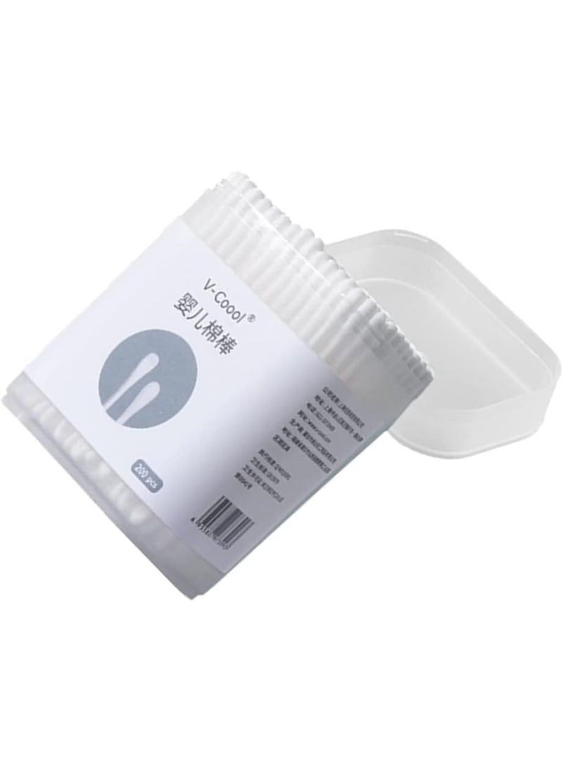 Toddmomy - Cotton Swab Cotton Swab Cotton Swab 200pcs Cotton Swabs Safety Swabs Cotton Buds Cleaning Sticks for Ear Nose Clean Cotton Swab Nose Cleaner Nose Cleaner - Image 1