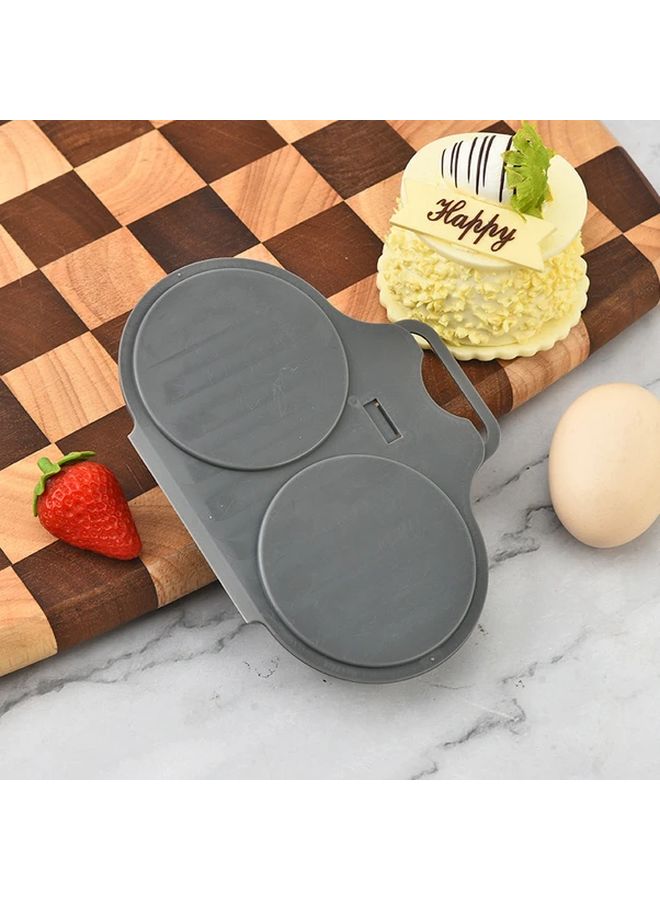 Gray Steamed Egg Grid Microwave Cooker Dual Cups Poached Eggs Omelets Easy Clean - Image 4