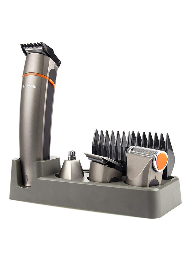 SONASHI 7in1 Rechargeable Hair Clipper  For HairBeardNoseEarBody  HighCapacity Battery And Fast Charging  Cordless and TravelFriendly Clipper  Power of 1000mA  SHC-1014U Metallic Grey 550grams - Image 1