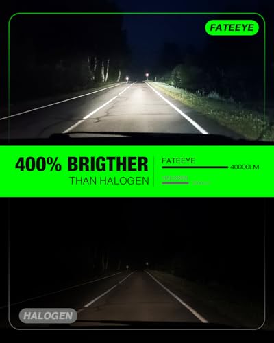 FateEye 9007 Fog Light Bulbs - 60000LM 6500K LED Light Bulb with Turbo Cooling Fan, 1:1 Size, Super Brightness, Non-Polarity, Plug and Play, Pack of 2 - Image 2
