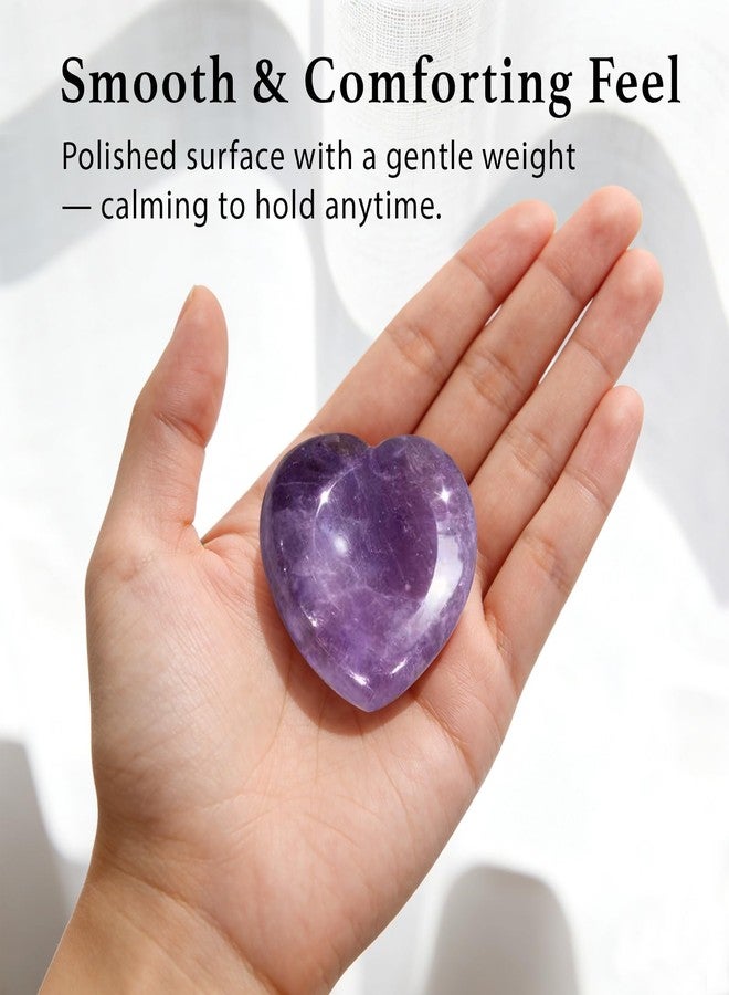 Taxhtext Anxiety Support Gift for Women - Amethyst Crystal Worry Stone, Stress Relief Thumb Stone, Thinking of You Comfort Gift, Inspirational Keepsake for Friends Family & Loved Ones (Amethyst) - Image 5