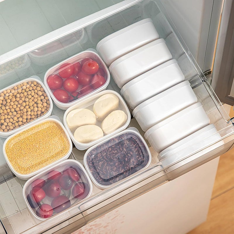 Azonee Food-Grade Freezer Containers with Lids (8 Sets), Small BPA-Free Plastic Food Storage Containers for Meal Prep, Ideal for Freezing, Storing, and Portioning Meals - Image 3
