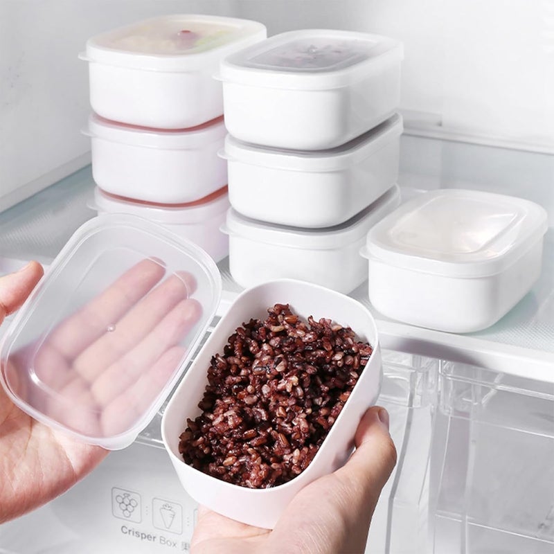 Azonee Food-Grade Freezer Containers with Lids (8 Sets), Small BPA-Free Plastic Food Storage Containers for Meal Prep, Ideal for Freezing, Storing, and Portioning Meals - Image 1