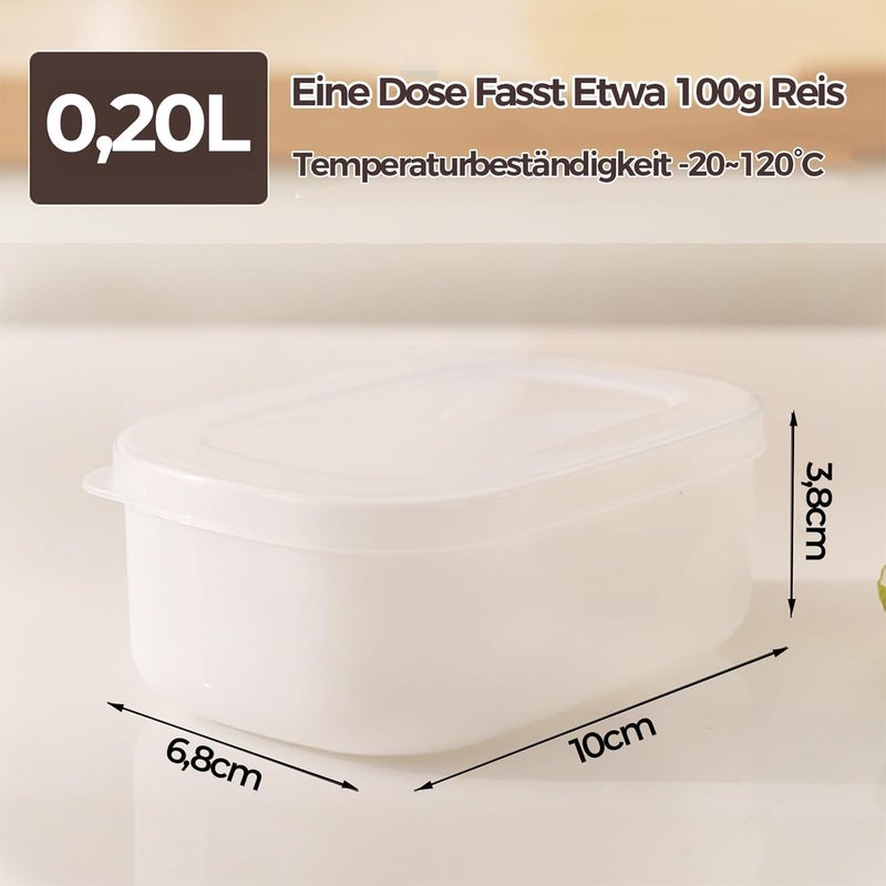 Azonee Food-Grade Freezer Containers with Lids (8 Sets), Small BPA-Free Plastic Food Storage Containers for Meal Prep, Ideal for Freezing, Storing, and Portioning Meals - Image 2