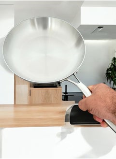 OLUDENIZ 304 Stainless Steel Frying Pan - 26cm Uncoated Steak & Omelet Pan for Induction and Gas Stoves  - Image 3