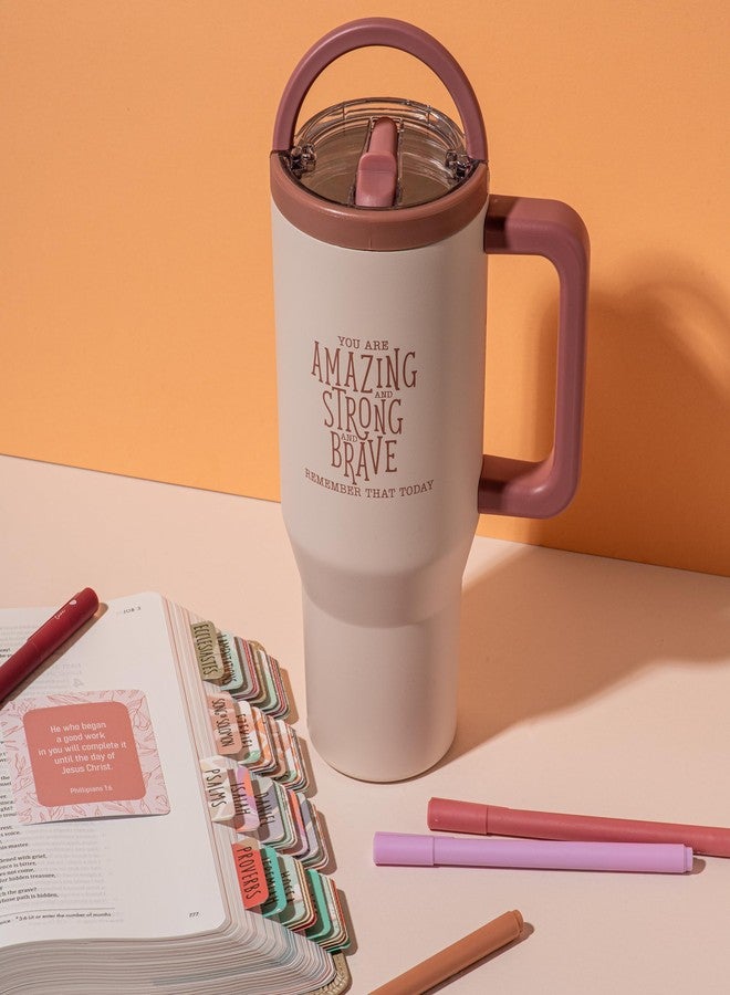 DIVERSEBEE 30 oz Insulated Stainless Steel Tumbler with Lid, Inspirational Birthday Thank You Gifts for Women, Mom, Wife, Girlfriend, Teacher, Her, Nurses, Best Friend, Travel Mug (Blush) - Image 5