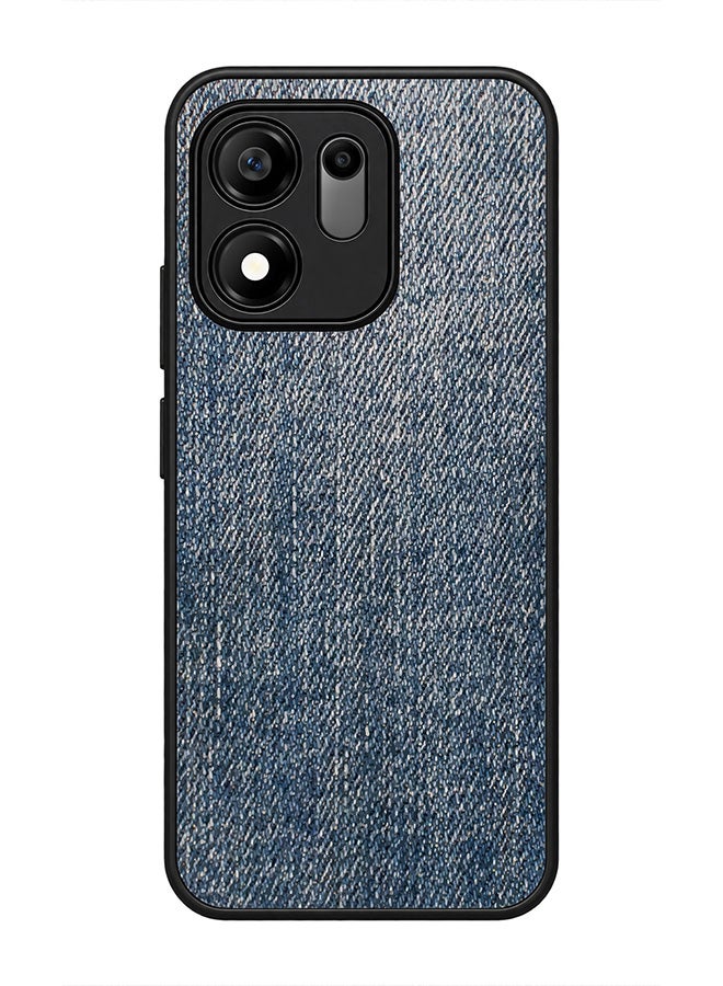 Stylizedd Rugged Case for Honor X7e Plus / 600 Smart- Slim Fit Hybrid Rubber Cover Dark Denim Print