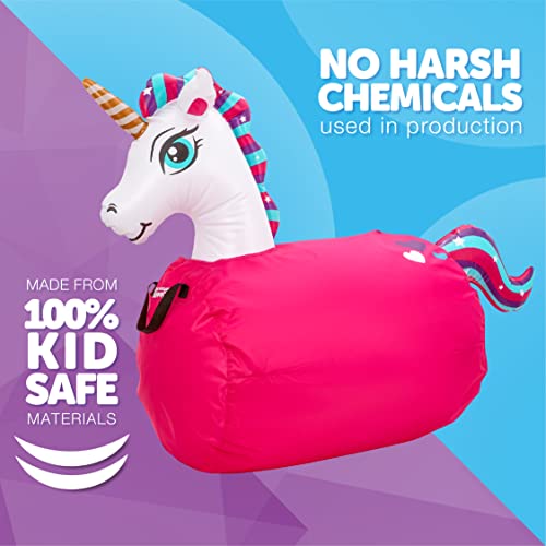 Waddle Large Inflatable Bouncy Hopper - Ride On, Indoor, Outdoor Toys, Bouncy Horse, Toys for Girls and Boys, Durable, Unicorn Toys for Girls, Kids, Adult Toys, Up to 250lbs, Ages 5 and Up (Unicorn) - Image 3