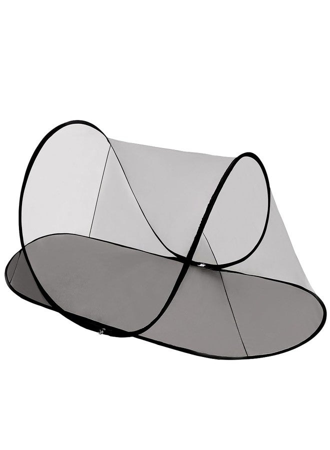 Mengersi Large Pop Up Mosquito Tent,Portable Foldable Mosquito Net for Camping Travel Patio with Net Bottom for Adults Baby 1PC,Black - Image 1