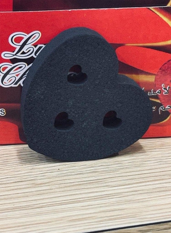 Lucky charcoal heart shaped 3x20 Piece Pack of 3 - Image 4