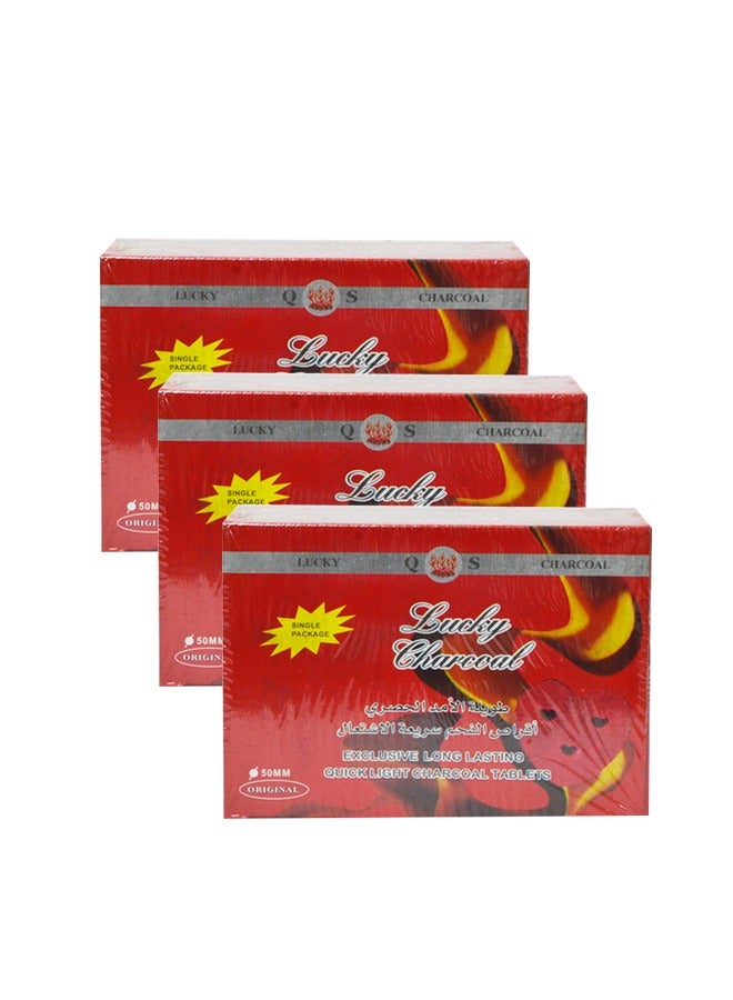 Lucky charcoal heart shaped 3x20 Piece Pack of 3 - Image 1