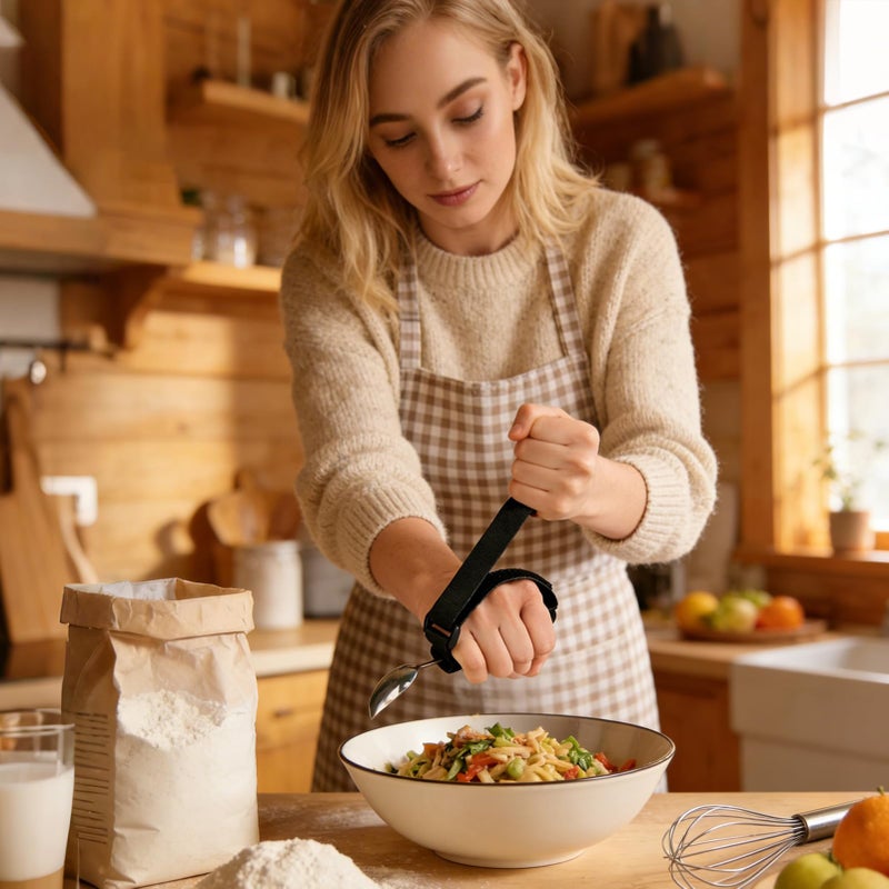 Elderly Meal Assistance Strap with Anti Shake Wrist Holder for Self Dining Support - Image 4