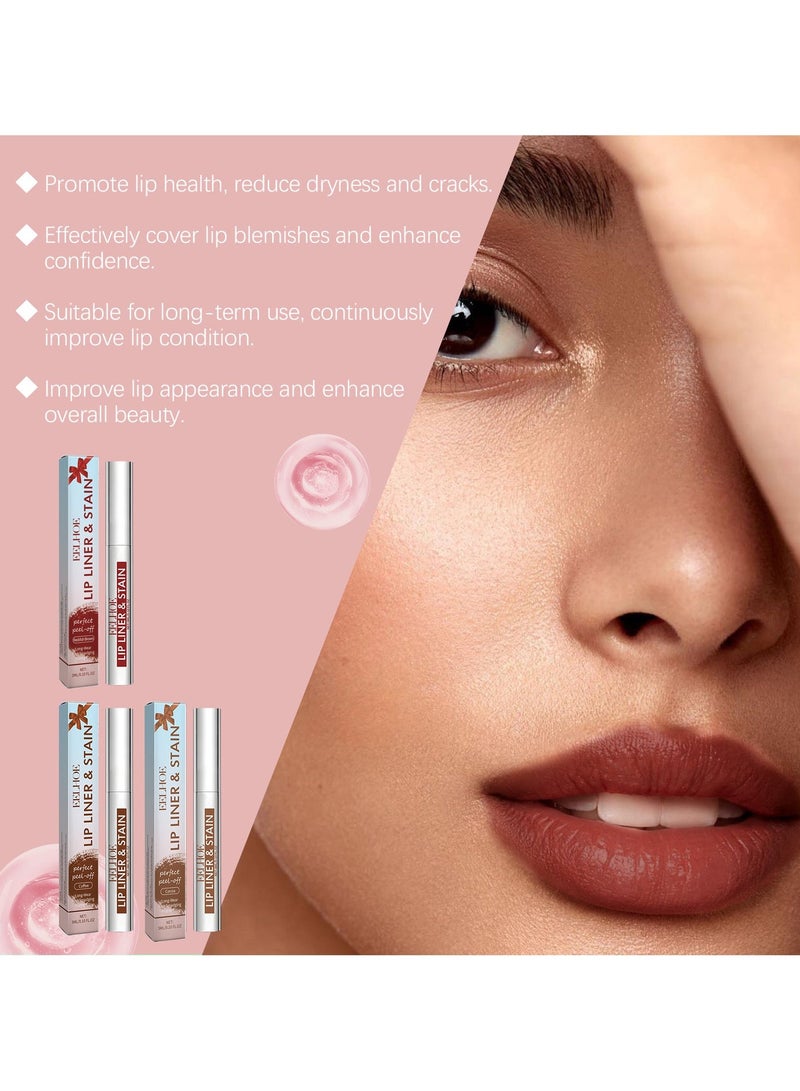 EELHOE Peel Off Lip Gloss, Waterproof Matte Lip Gloss, Peel Off Lipstick Anti-Fade, High Pigment Lip Gloss (Cocoa) - Image 4
