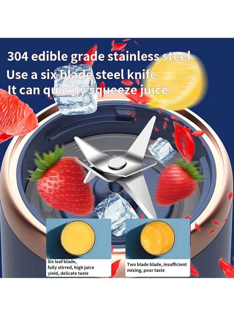 Gonice - Portable Blender, Blender Juicer Juice Cup Fruit Blender Portable Fruit Cup, USB Rechargeable Personal Size Juice Cup, Personal Blender for Smoothies and Smoothies, Travel Juice Cup - Image 1