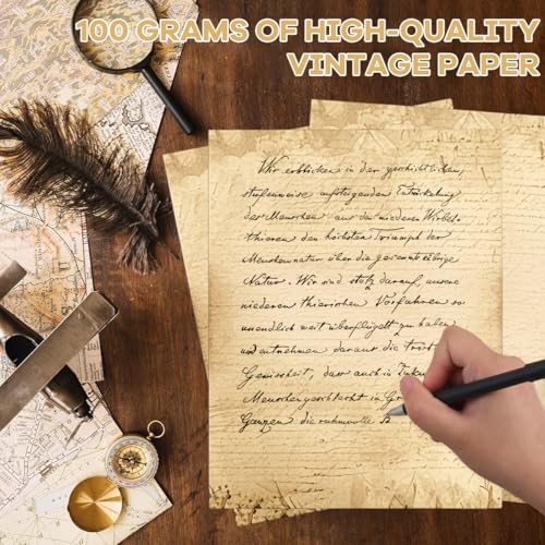 OFIFO® Vintage Paper Sheets 50 Pack, 8.26 x 11 in Handmade Style Writing Paper for Letters, Art Projects, Invitations, Resumes, Crafts, Stationery, Home or Office Printing, Calligraphy Supplies - Image 5