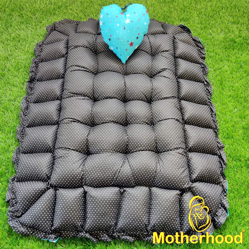MOTHERHOOD MOTHERHOOD Rectangle Baby Tub Bed Heart Baby Pillow Luxury Mattress Bedding Set coSleeper Safe Cotton Fabric with RFilled UltraSoft Comfortable for Newborn to Toddlers Sky - Image 4
