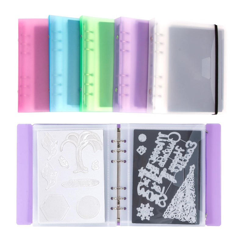 UNIMEIX 60 Pcs Magnetic Sheets for Die Storage with 5 Binder Covers, 2 in 1 Storage Stamp and Die Storage Bags Die Cut Storage Supplies(0.8 mm Thickness) - Image 1