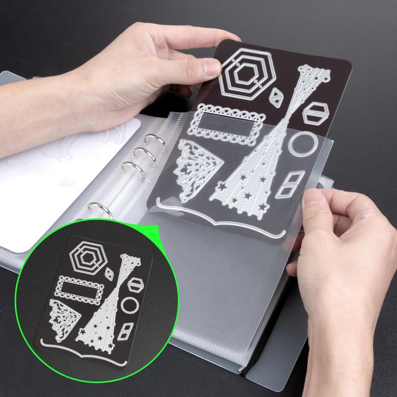 UNIMEIX 60 Pcs Magnetic Sheets for Die Storage with 5 Binder Covers, 2 in 1 Storage Stamp and Die Storage Bags Die Cut Storage Supplies(0.8 mm Thickness) - Image 3