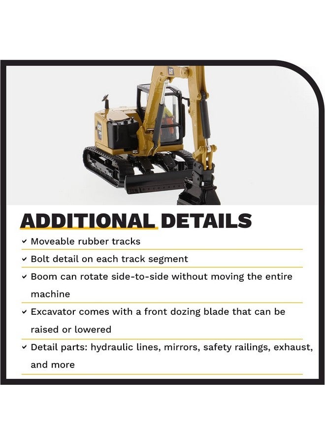 Diecast Masters Diecast Masters 1:50 Scale Caterpillar 309 CR Mini Hydraulic Excavator | High Line Series Cat Trucks & Construction Equipment Model 85592  - Image 5