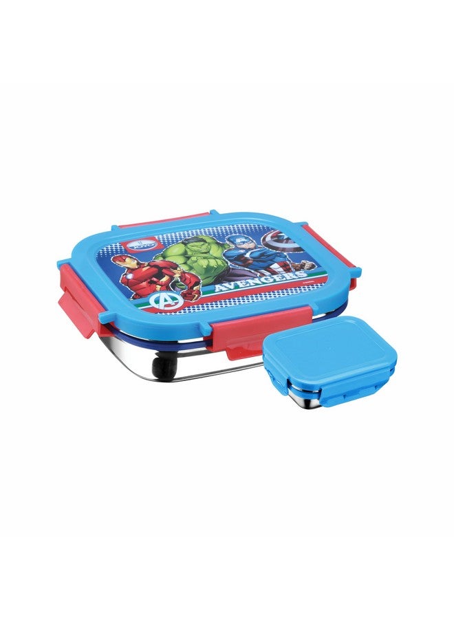 JOYO حزمة غداء صغيرة من الفولاذ المقاوم للصدأ JOYO بسعة 550 مل، مع دابي 80 مل | صندوق غداء من الفولاذ المقاوم للصدأ | صندوق غداء مع قفل ضغط | مثالي للمدرسة، الكلية والمكتب | مارفل أفنجرز - Image 1