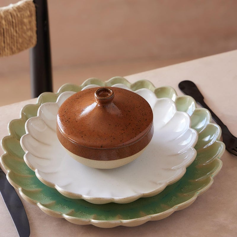 Costa Nova Ceramic Stoneware 9 Salad  Dessert Plate  Marrakesh Collection Sable Blanc Microwave  Dishwasher Safe Dinnerware  Food Safe Glazing  Restaurant Quality Dinnerware - Image 2