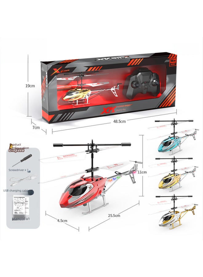3.5 Channel Remote Control Airplane Usb Charging Helicopter Children's Toy Gift Boys Rc Plane Aircraft Model-Color:912-X Rose Red English Cross Border Sealed Box - Image 2